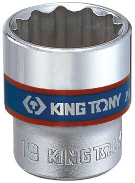 Головка торцевая стандартная двенадцатигранная 3/8", 15 мм KING TONY 333015M